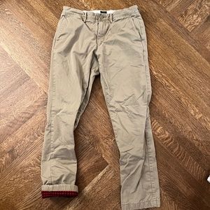 Men’s J Crew fleece lined 770 khakis 30/32